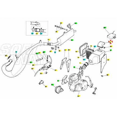Manicotto aspirazione Aprilia RX AF1...