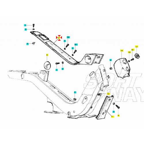 Carena centrale Piaggio Grillo 254789