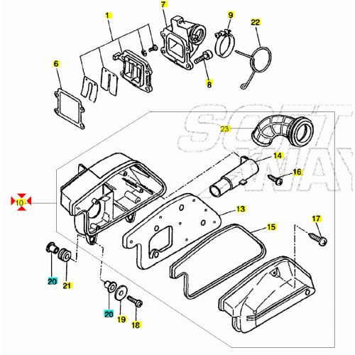 Scatola filtro aria Yamaha BW'S MBK...