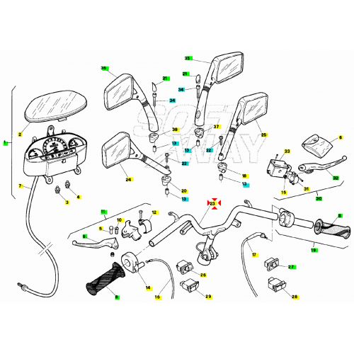 Manubrio Aprilia SR Viper Urban Replica