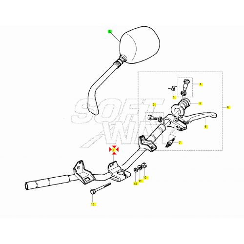 Manubrio Piaggio Sfera 50