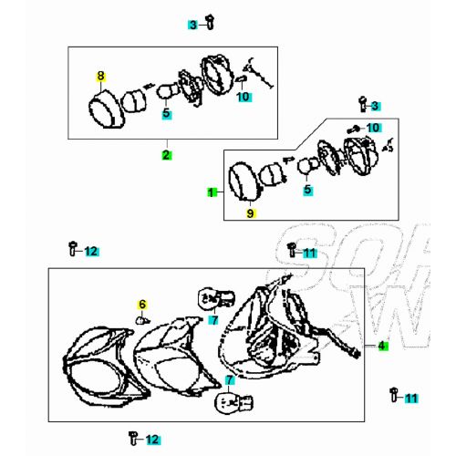 Faro anteriore Keeway F Act Evo...
