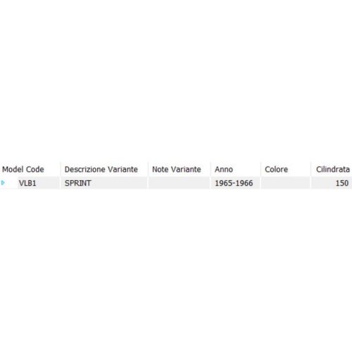 Targhetta anteriore Vespa Sprint