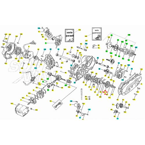 Semipuleggia anteriore scooter 50 con...