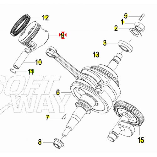 Pistone Keeway 125 RKS RKV TX TXM...