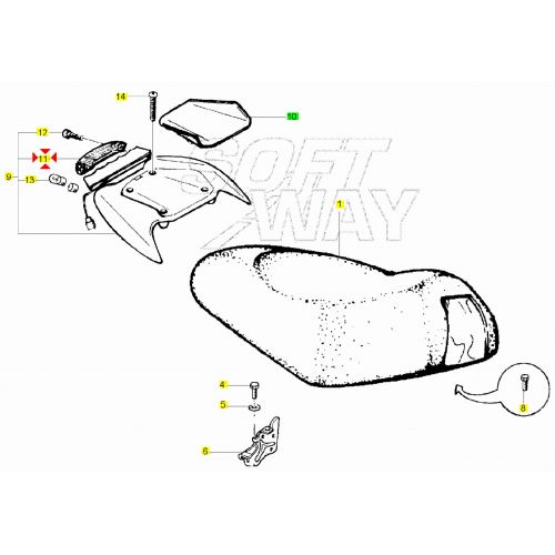 Vetro faro posteriore NRG MC3 Purejet...