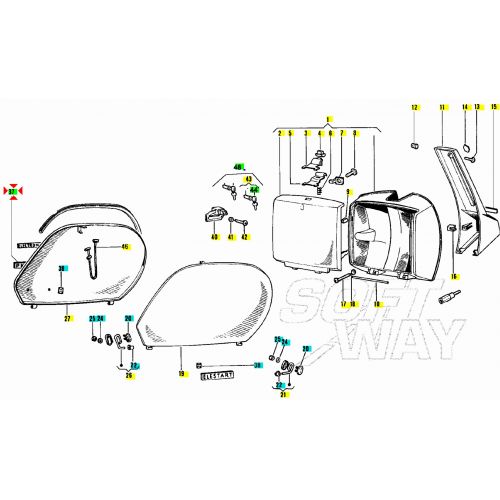 Targhetta cofano laterale Vespa PK 50