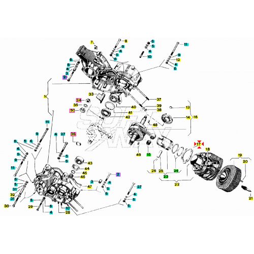Guarnizione base cilindro Ape TM P602...