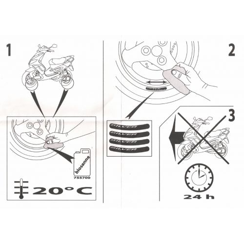 Kit adesivi cerchi ruote Peugeot...