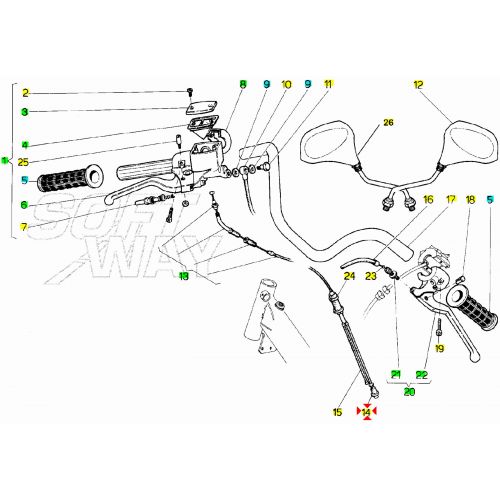 Cavo gas carburatore Malaguti Fifty...