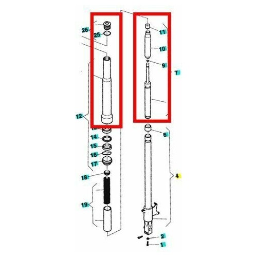 Coppia pompanti forcella Cagiva...