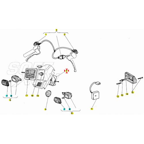 Coperchio faro anteriore Malaguti...