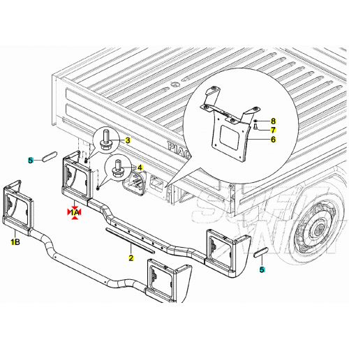 Paraurti posteriore Ape 50