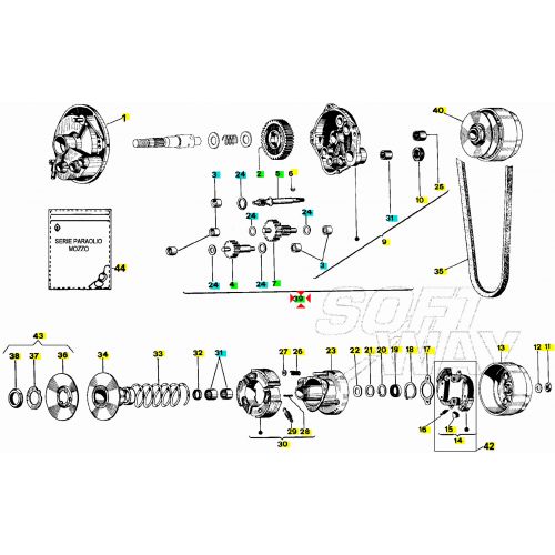 Mozzo posteriore Ciao variatore con...