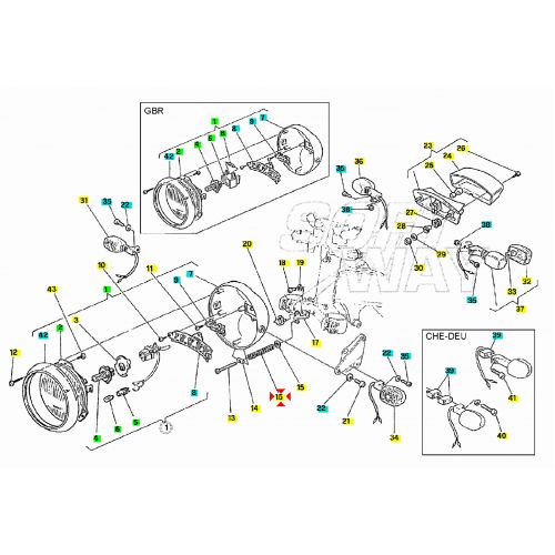 Molla regolazione fanale Cagiva River...