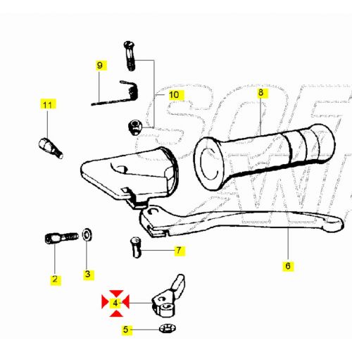Leva alzavalvola sinistra Ciao