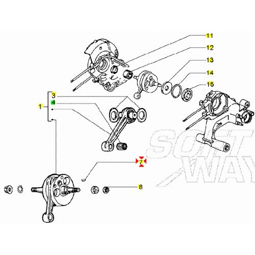 Chiavella scooter Piaggio Vespa Ape -...
