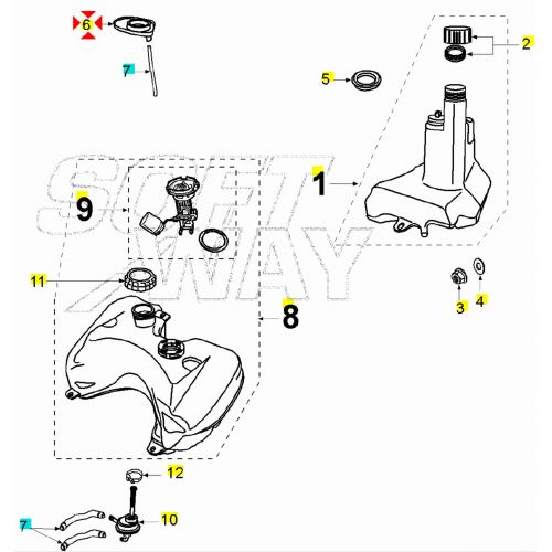 Recuperatore benzina scooter Peugeot...