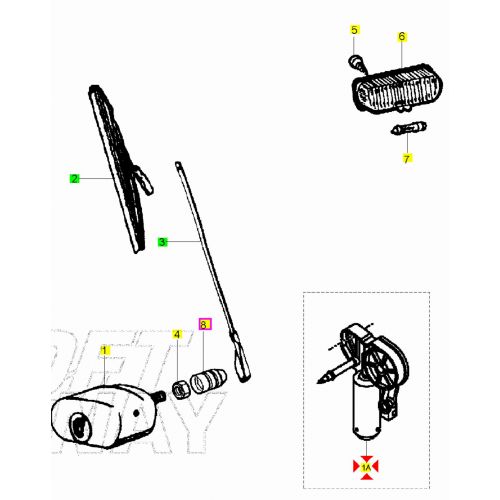 Motorino tergicristallo Ape 50 dal 98...