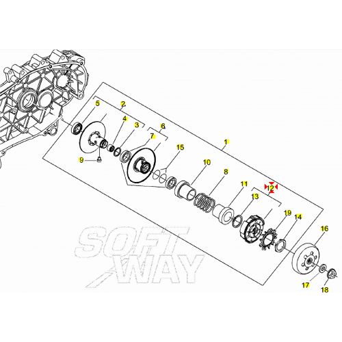 Frizione Piaggio 125 180 200 Liberty...