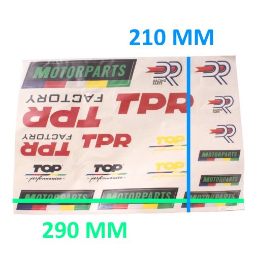 Foglio adesivi Top TPR DR Motorparts