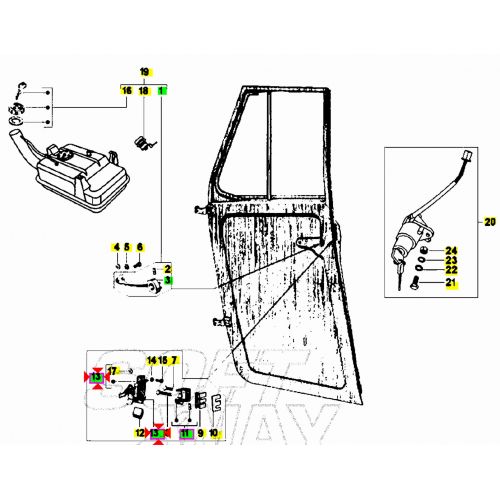Serratura porta Ape Classic MP P501...