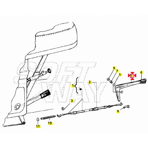 Leva retromarcia Ape 50 TM P FL3...