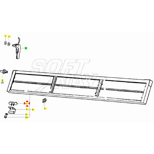 Piastrina fissaggio sponde Ape Car TM...