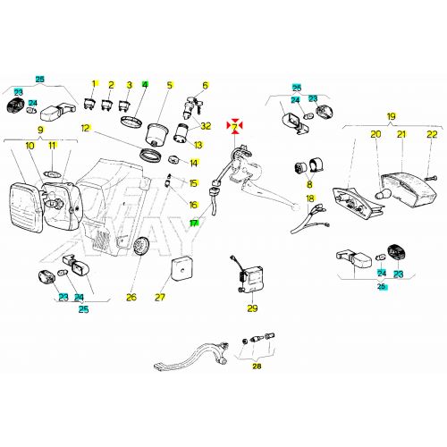 Devio luci Malaguti Fifty MRX RST JX...