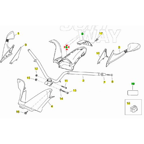 Coprimanubrio posteriore Aprilia...