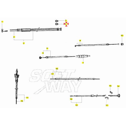 Terminale cavo cambio Vespa PK XL PX...