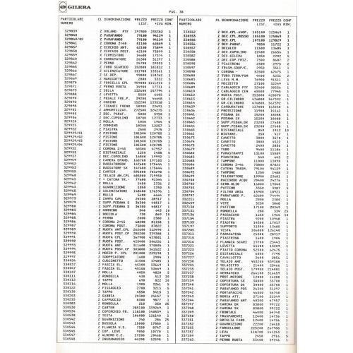 Catalogo listino prezzi Gilera...