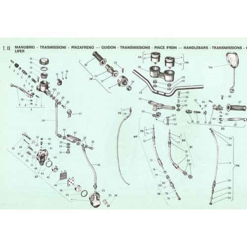 Catalogo ricambi Gilera T4 200 del 1979