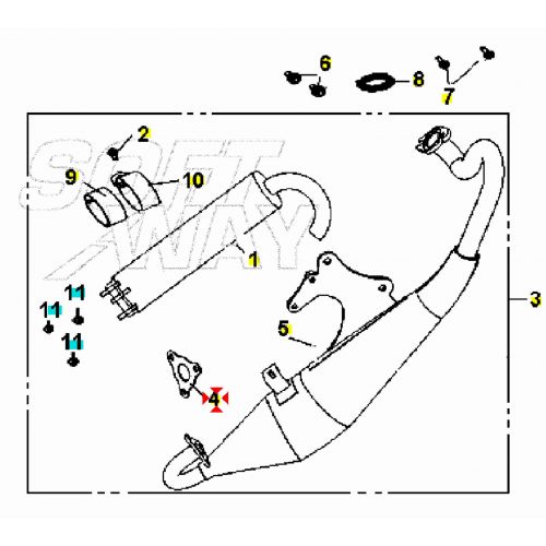 Guarnizione scarico Keeway Hurricane...