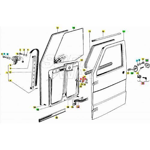 Blocchetto cerniera Piaggio Ape TM...