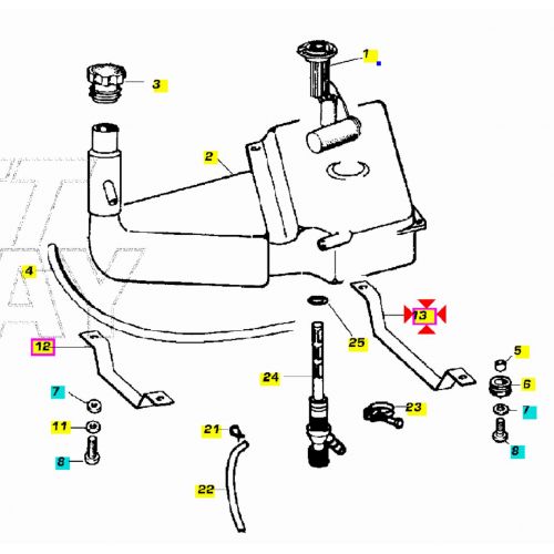 Staffa supporto serbatoio Ape RST Mix...