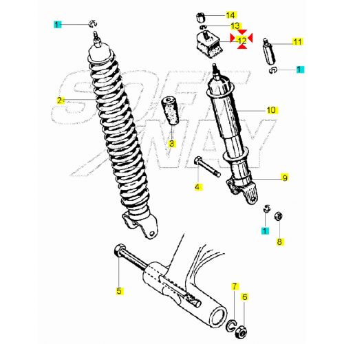 Tampone ammortizzatore posteriore...