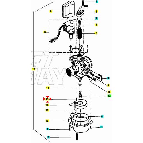 Spillo carburatore Guntner per scooter