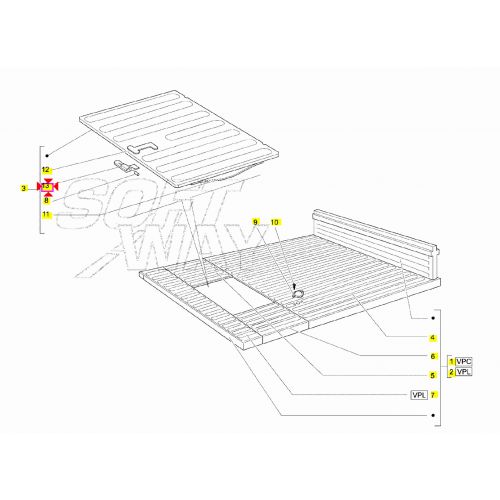Nottolino sportello cassone Ape Car...
