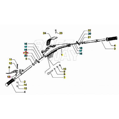 Levetta comando cambio Ape Calessino...