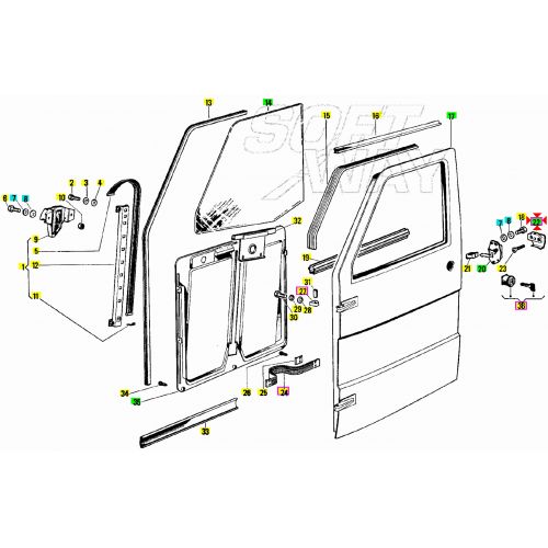 Blocchetto serratura destra Ape TM -...