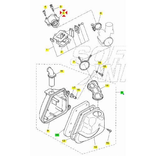 Collettore scooter Minarelli FBM...