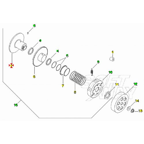 Puleggia secondaria Aprilia Amico...