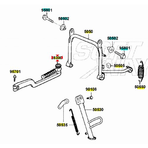 Pedale avviamento scooter Kymco -...