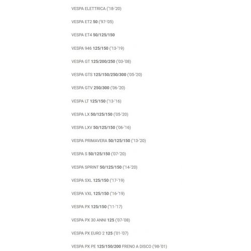 Scritta scudo anteriore Vespa ET2 ET4...