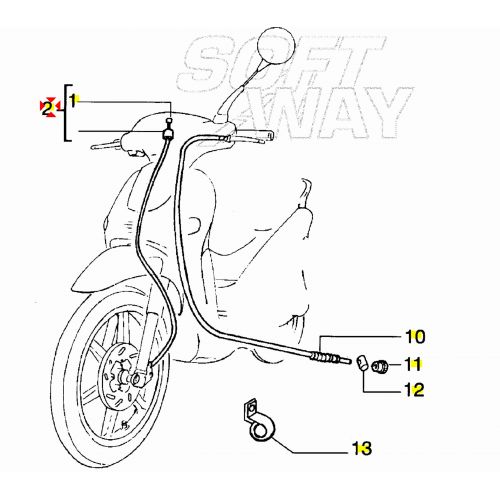 Cavo contachilometri Piaggio Liberty...