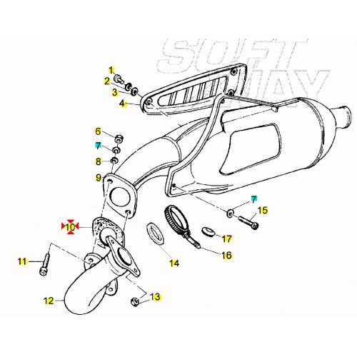 Guarnizione scarico Piaggio 125...
