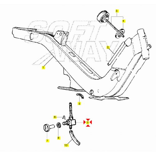 Rubinetto benzina Piaggio Grillo -...