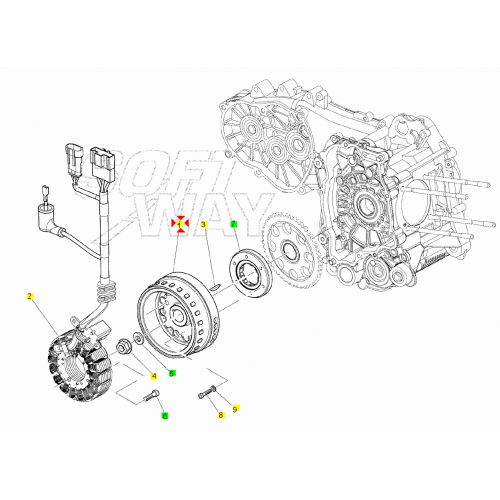 Volano Piaggio Beverly X8 X9 X Evo...