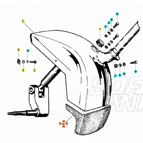 Paraspruzzi parafango anteriore...